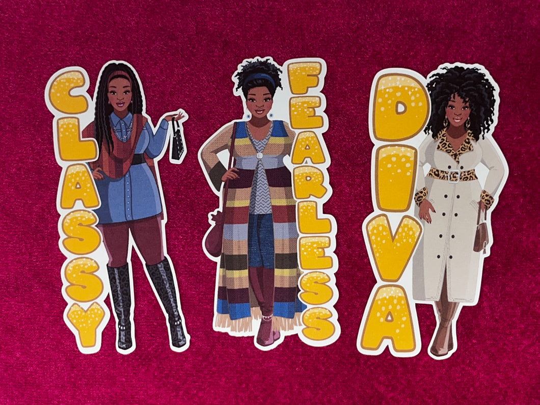 Classy, Fearless, Diva Bookmarks