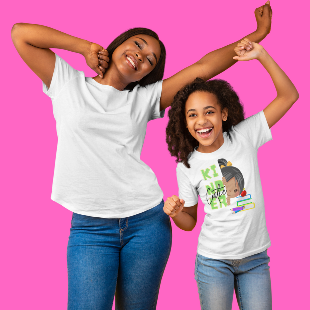 KINDER CUTIE PONYTAIL TEE|BLACK GIRLS ROCK|BLACK GIRL MAGIC|TEES FOR BLACK GIRLS|AFROMATION TEES|BLACK GIRL TEES