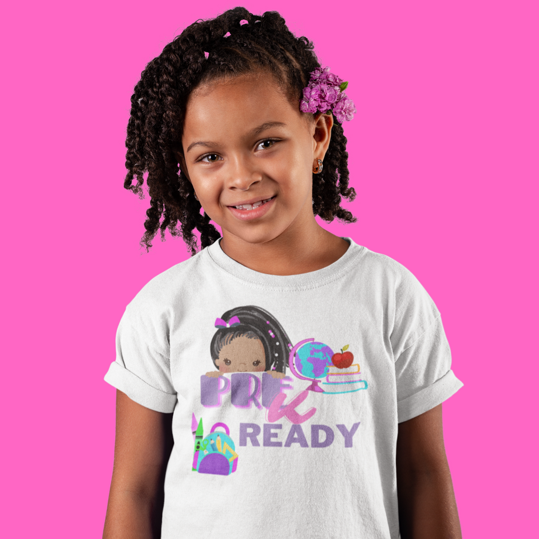 PRE-K READY BRAIDED HAIR TEE|BLACK GIRLS ROCK|BLACK GIRL MAGIC|TEES FOR BLACK GIRLS|AFROMATION TEES|BLACK GIRL TEES